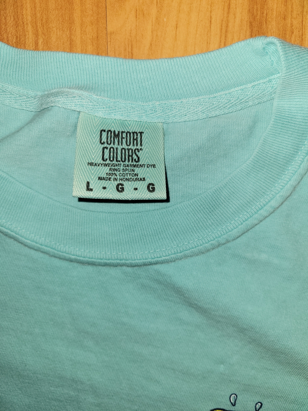 No One Gives a Duck Funny Promo Graphic Rubber Ducky Tee, Light Teal Large - Picture 3 of 5